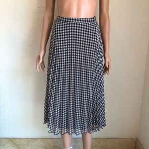 Glamorous Classic Black/White Gingham A-Line Over The Knee Skirt Women’s Size 4